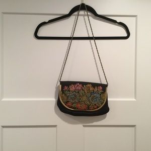 Vintage Floral Tapestry Embroidered Purse